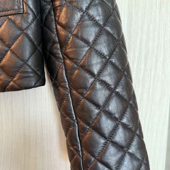 Maje Quilted Leather Jacket - Picture 4 of 5